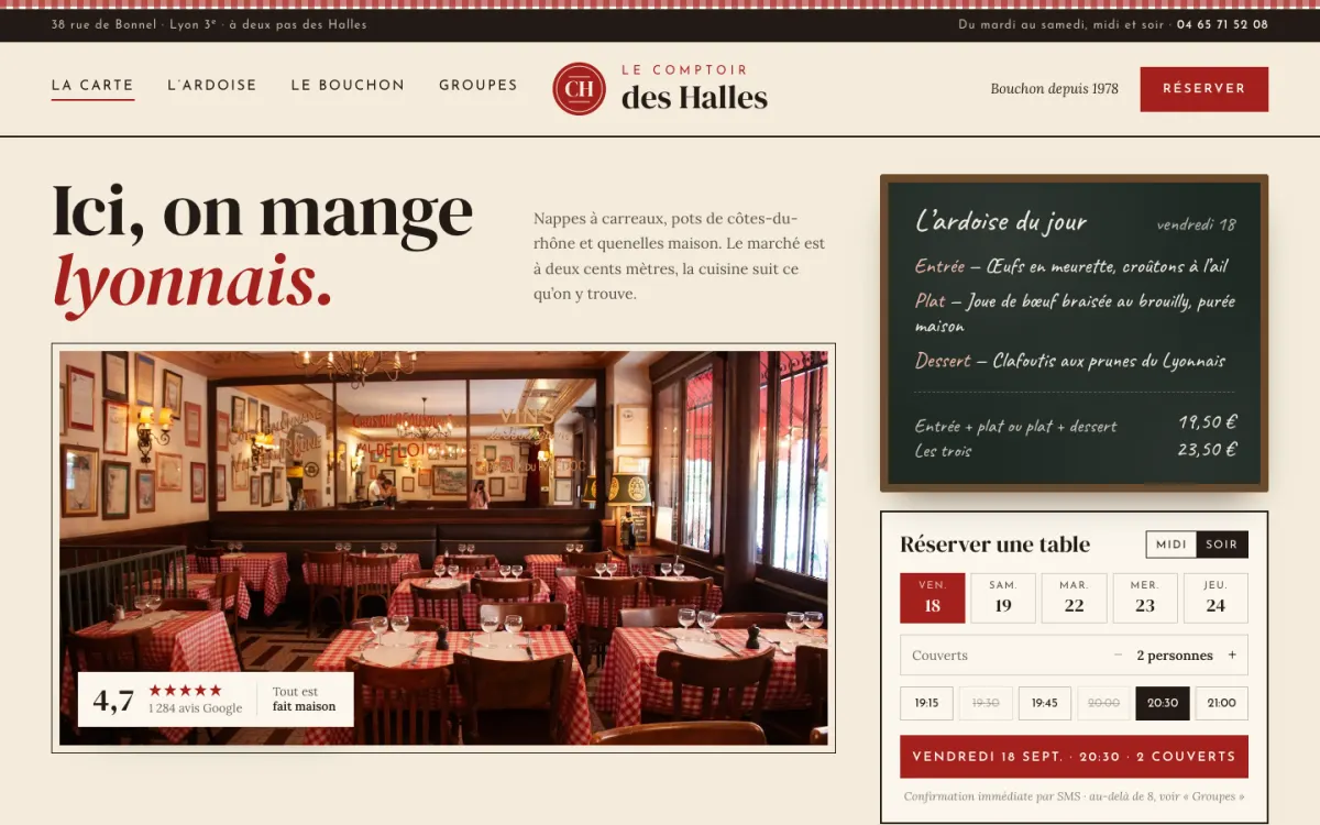 Exemple : Le Comptoir des Halles
