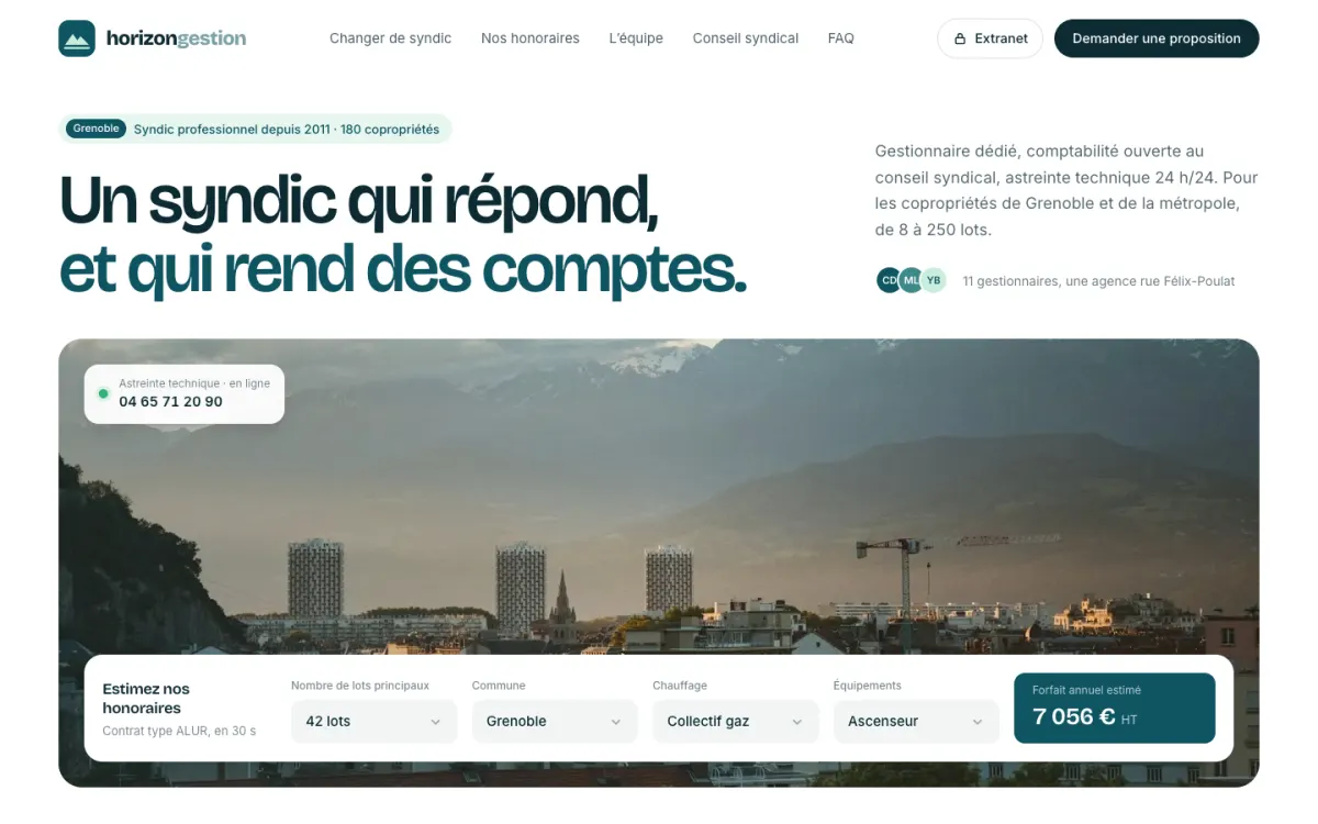 Exemple : Horizon Gestion
