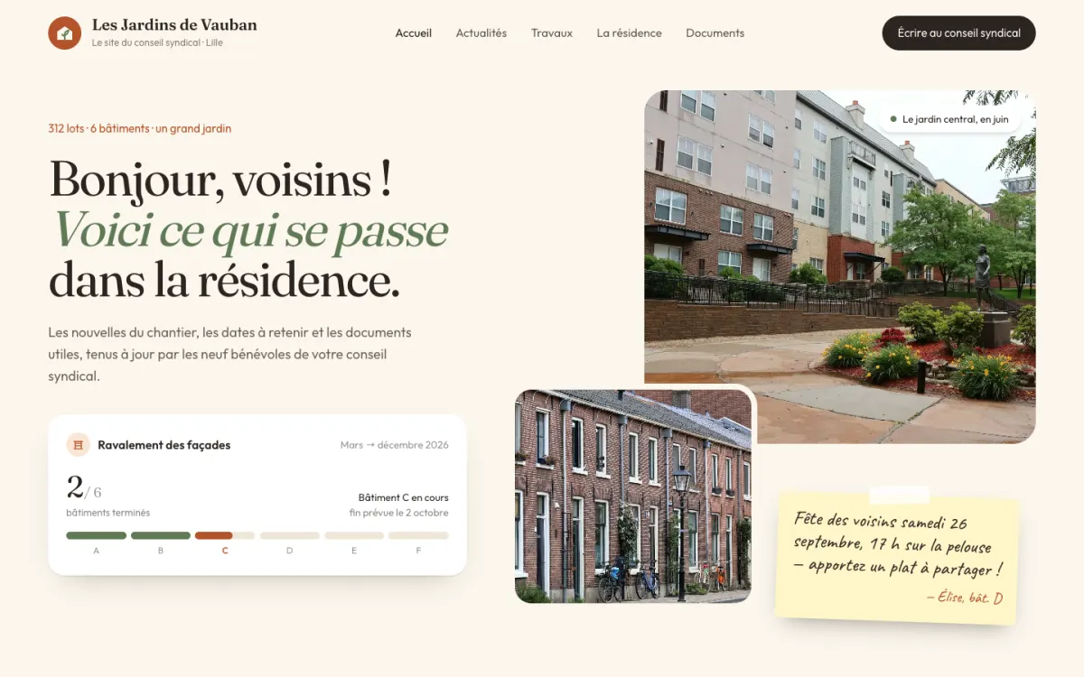Exemple : Les Jardins de Vauban